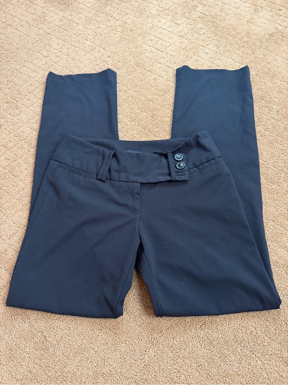 Star City Black Button Waist Detail Straight leg Trousers Women’s 3 Y2K Office